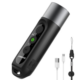 ASWAYKE Electronic Whistle, IPX5 Waterproof, Loud Volume, 125 db, Rechargeable, 1000 mAh, 4 Levels, 3 Kinds of Whistle Sounds, Electronic Whistle, Sports, Referee, Disaster Prevention, TAN K1 (Black)