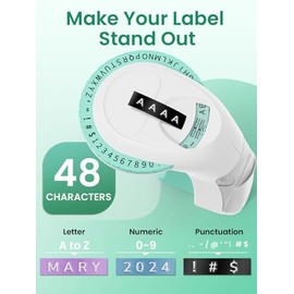 VolenGo VolenGo Embossing Label Maker, Label Maker Machine with Tapes, Omega S embossed label maker, 3D Sticker Maker for DIY Crafting and Organising with 9mm Retro Embosser Tapes