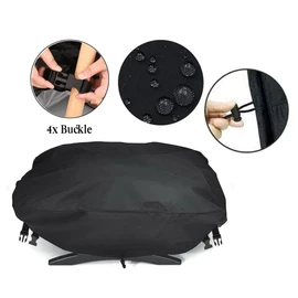 BBQ Cover Outdoor Waterproof BBQ Grill Cover for Weber Q 100/1000 Classic Gen 1/2 BBQ Models, Fits Weber Baby Q Barbecue Cover for Weber 7110 Q1000 Cooker - 66.8x43.9x31.5CM