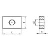 Threaded Plate 30 x 25 x 6 M8