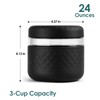 24 oz Glass Lunch Bowl Container with Lid | Leak