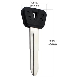 Numano (2 Pack For New Motorcycle Blank Uncut Key Key Blank Replacement compatible with Yamaha 2003-2016 YZF R1 Ignition Key Replacement 4BH-82511-09-00, 4BH825110900