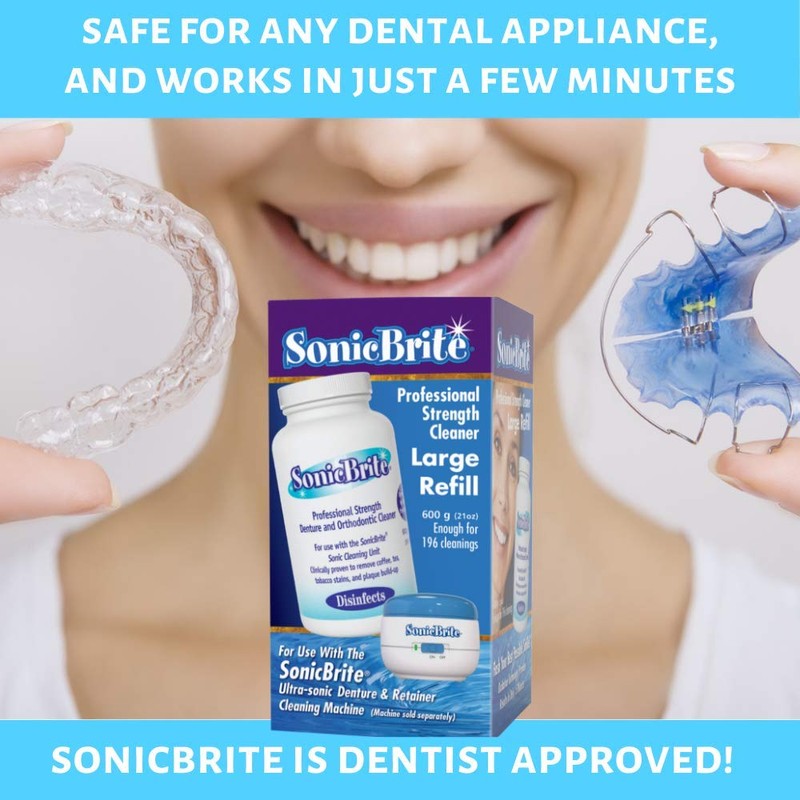 SonicBrite Professional Strength Dental Appliance Cleaning Powder 21 oz |