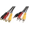 4X PHONO SOCKETS TO PLUGS - 1.5M, Audio & Video