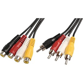 4X PHONO SOCKETS TO PLUGS - 1.5M, Audio & Video Cable Assemblies QTY X 1