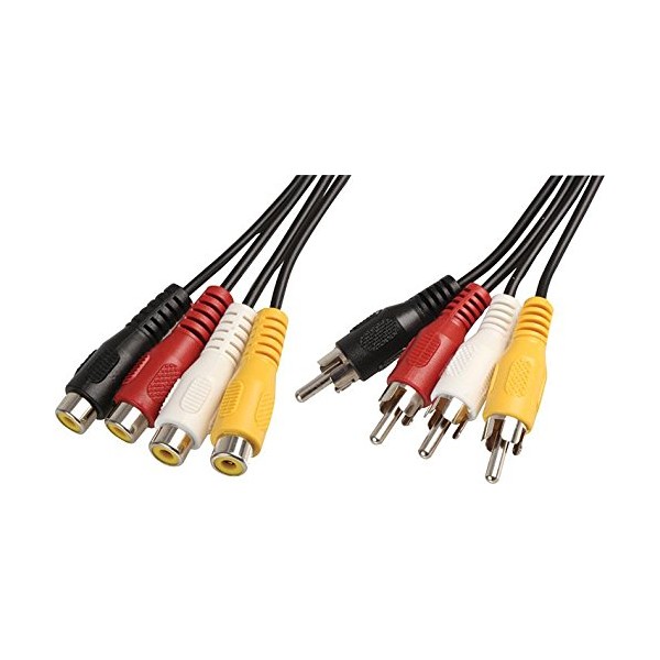 4X PHONO SOCKETS TO PLUGS - 1.5M, Audio & Video