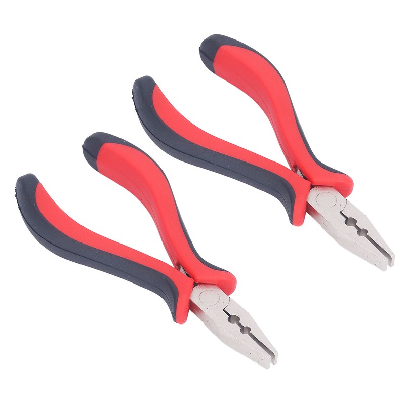 2pcs Hair Extensions Plier Ergonomic Handle Skid Resistance 2 Holes