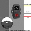 Xiatiaosann 3 PCS Inlet Module Plug, Rocker Switch Power Socket