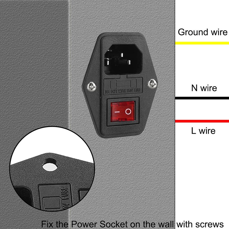 Xiatiaosann 3 PCS Inlet Module Plug, Rocker Switch Power Socket