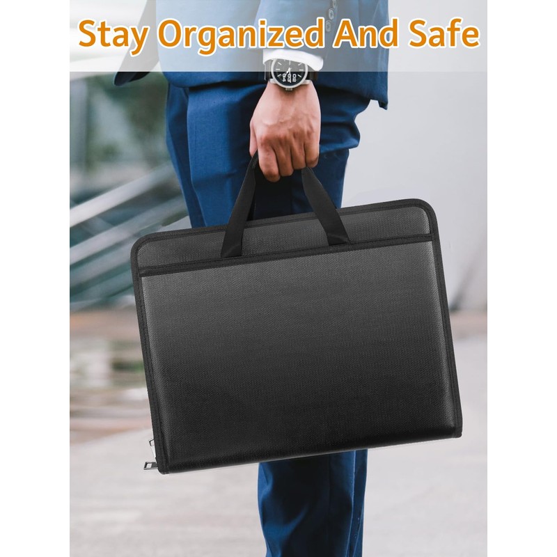 onvvippiv Important Document Organizer Folio Accordion File Organizer Fireproof Expanding