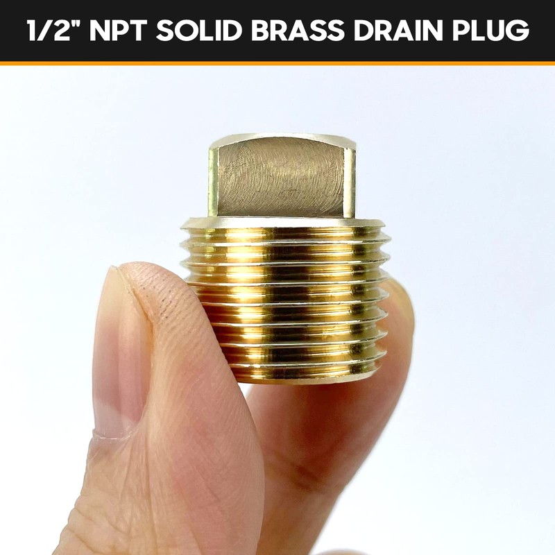 HAPDEN Boat Plugs 1/2 Inch Npt Solid Brass Boat Drain