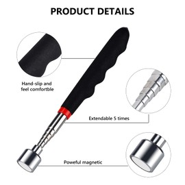 2 Pieces Telescoping Magnet Tool 20 Lbs Magnetic Pickup Tool 30 Inch Telescoping Magnet Stick Gadget for Men Suitable for Birthday Father's Day