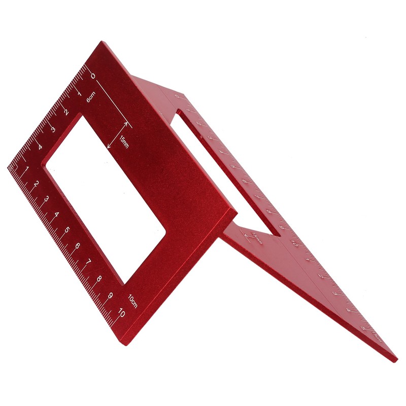 45/90 Degree Multifunctional Aluminum Alloy Angle Ruler Marking Gauge Woodworking