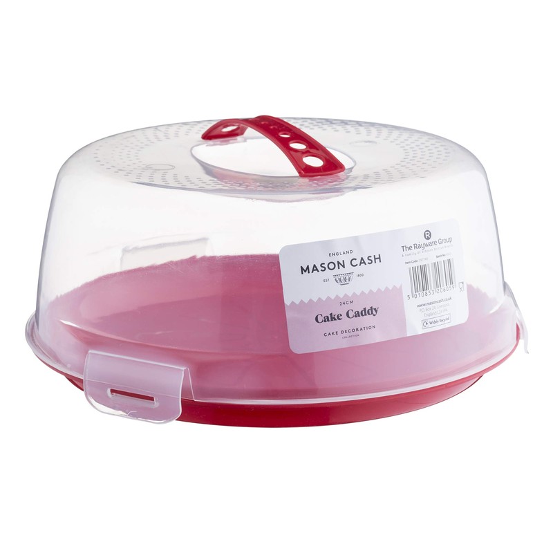 Mason Cash Round Cake Caddy with Lid and Carry Handle,