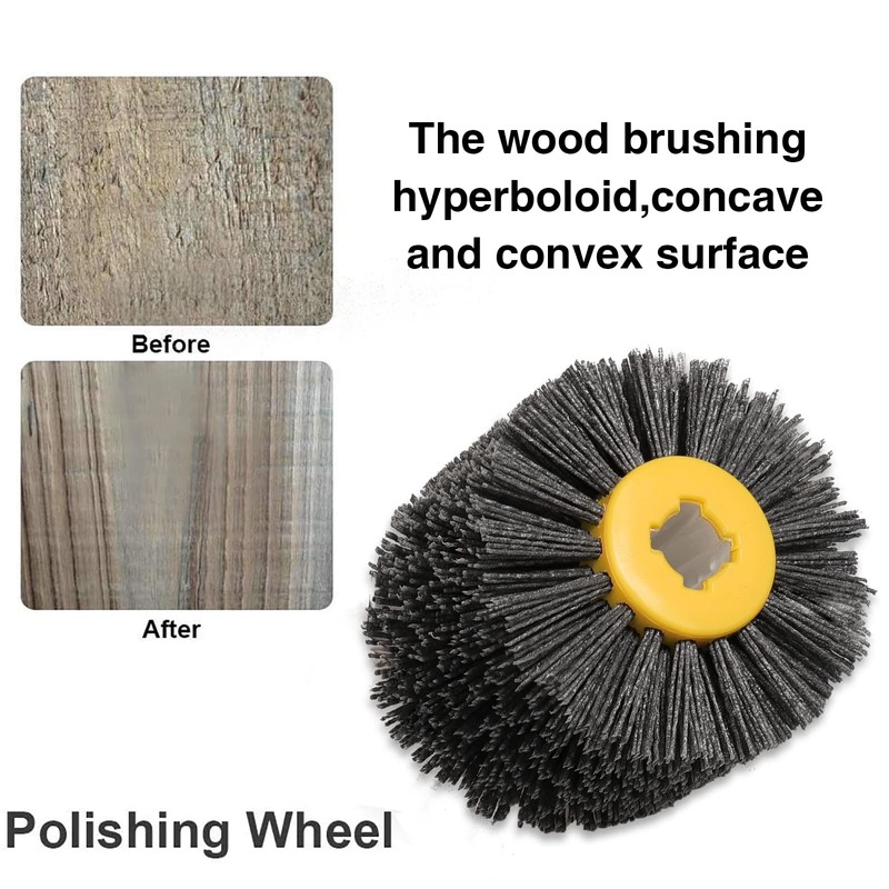 80 Grit Abrasive Nylon Drawing Wheel,4.7" x 4" Surface Conditioning