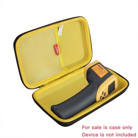 Hermitshell Hard Travel Case for Etekcity Lasergrip 800 Digital Infrared Thermometer Laser Temperature Gun (Black+Yellow)