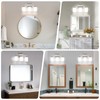 FonmYim Brushed Nickel Bathroom Light Fixtures, 3-Light Modern Vanity Light