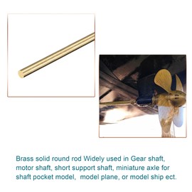 sourcing map Pack of 2 5 mm Diameter 100 mm Brass Solid Round Rod Turning Rod Supply