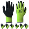 LABOR POWER 6 Pairs Work Gloves MicroFoam Rubber Latex Coated,