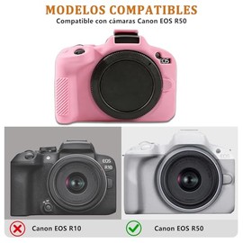 Funda para canon r50, funda para cámara Canon EOS R50, suave, resistente,ligera, diseñada específicamente para cámara Canon EOS R50, con recortes prec