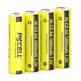 PKCELL 4PC AA Rechargeable Battery NiCd AA 1000mAh 1.2V Rechargeable Battery Pack for Solar Lights Garden Lights