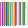 ALINK 12-Pack Reusable Plastic Boba Straws, 13 mm x 10.5