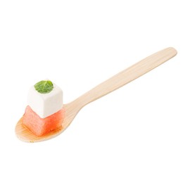 Restaurantware Eco Luxe 4.8 Inch Tasting Spoons 100 Disposable Ice Cream Sample Spoons - Sturdy For Hot And Cold Foods Bamboo Gelato Spoons Durable Ideal For Salads Or Desserts