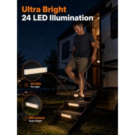 ALDST RV Step Lights 24 LED Rechargeable Motion Sensor 3 Pack