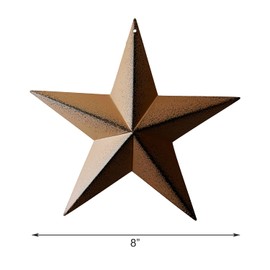 Grace Home Metal Patrotic Old Glory Dimensional Rustic Barn Star Wall Mounted Outdoor Indoor 4th of July Decoration