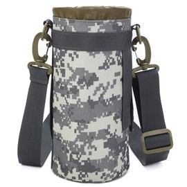 Dooppa Outdoor Nylon Tactical Military Water Bottle Holder Kettle Bag for Outdoor Sports Camping Hiking Cycling Running (ACU)