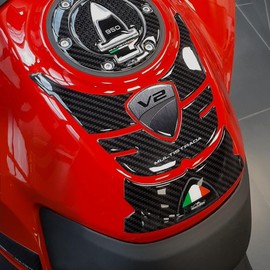 Resin Bike Motorcycle 3D Stickers Compatible with Ducati Multistrada 950 V2-V2s and V2S 2022-2024. Tank Protector Protection from Impact and Scratches. Resin Stickers - Made in Italy