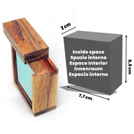 Logica Spiele Art Money Cabinet with Trick XL - Secret Box - Trick Box - Magic Box - Wooden Thinking Game - Difficulty 5/6 Incredible - Puzzle Game - Patience Game - Leonardo da Vinci Collection