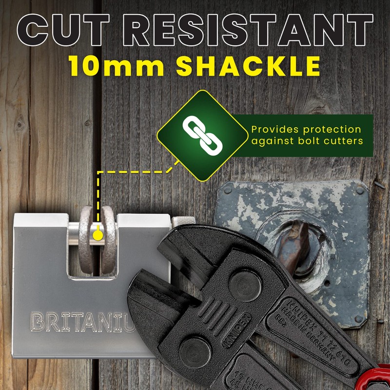 Britanium® BRX/66 [Armoured] High Security Container Padlock - [Heavy Duty]
