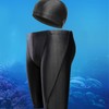 Men Swim Shorts and Cap Waterproof Adjustable Waist Strap Quick