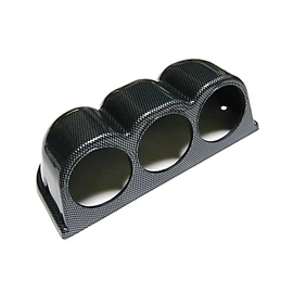 Custom 60 Diameter 3 Row Meter Hood for 2.5 Inch Meters, Carbon Tone Meter Holder