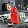 Henlutuo 12-Piece Silicone Kitchen Utensil Set with Stainless Steel Knives