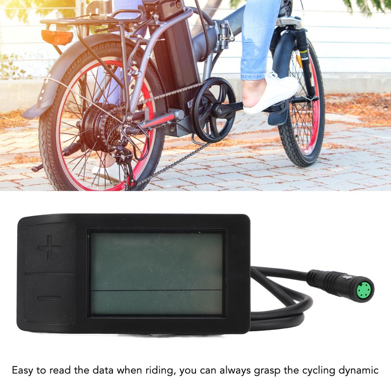 Electric Bike LCD Display Meter Waterproof 5pin Connector Bike Conversion