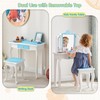 MOUDS Vanity Set, 2 in 1 Princess Makeup Dressing Table