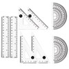 8Pcs Ruler Set | 15cm Geometry Set 15cm Ruler 180