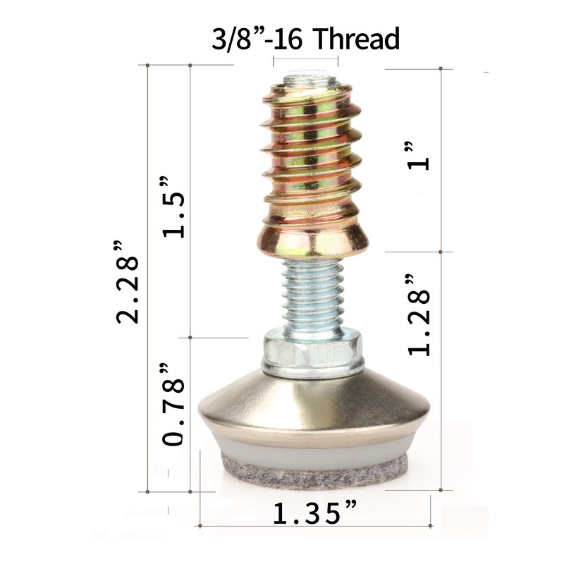 Hot Favorable Furniture Levelers - Adjustable Leveling Legs for Tables
