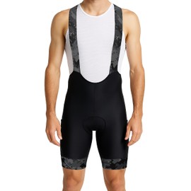 Wixen 4D Gel Padded Cycling Bib Shorts for Men – Aero Fit Compression Bike Bibs with Chamois Padding, Mesh Straps, Anti-Slip Grippers – Road, MTB, Long Distance – Black – XL