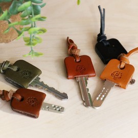 HUKURO Key Cover, Petite Gift, Key Cap, Genuine Leather, Tochigi Leather, Wedding, Retirement, Key Case, Made in Japan, Men's, Women's, Owl, Brown, Orange, Green, Black, Light Brown
