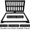 MASSLUNT Cast Iron Drain Grate and Frame 20x12 in, B-Class
