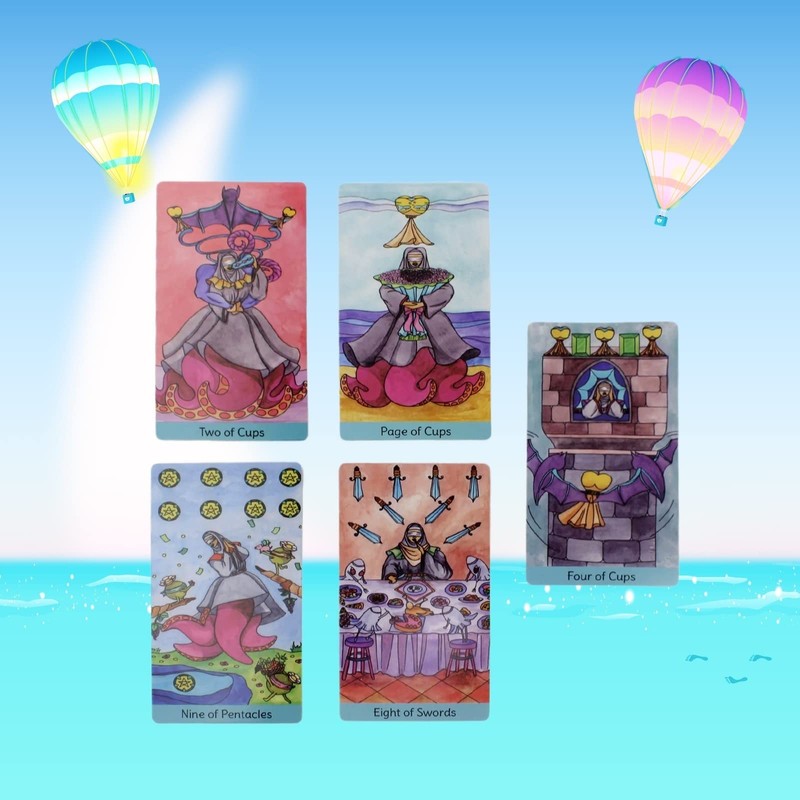 Sea Witch Tarot Card Size 12x7cm with Lid and Bottom