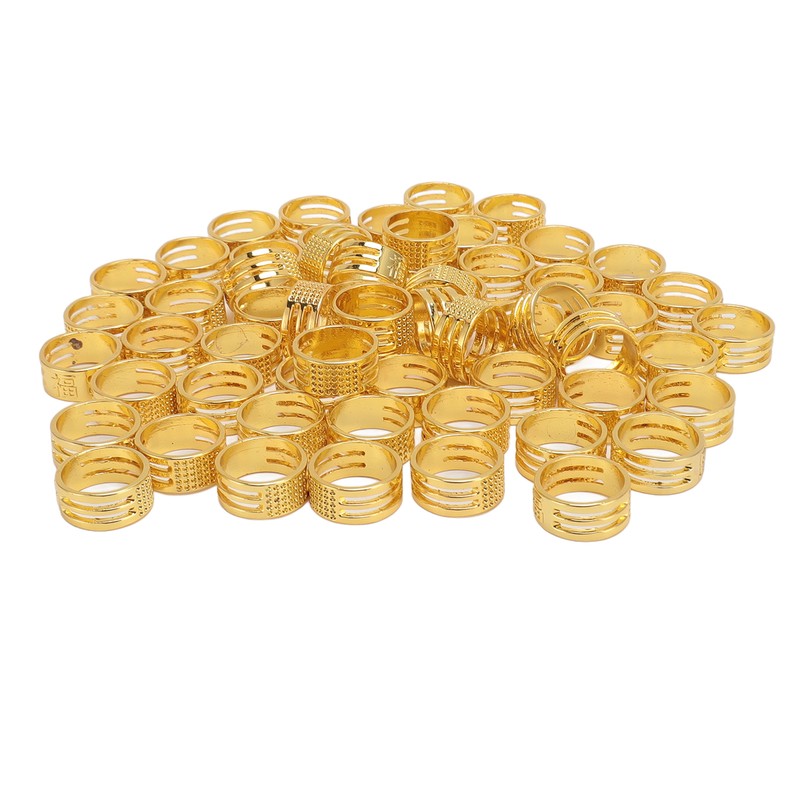 60pcs Sewing Thimbles Exquisite Copper Sewing Finger Protectors for Hand