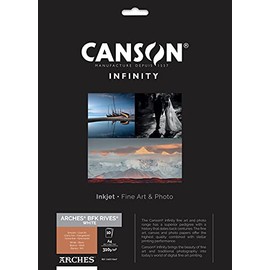 CANSON Infinity Arches® BFK RIVES WHITE, C400110667, Digital Fine Art Paper, DIN A4 (21.0 x 29.7 cm), 10 Sheets, 310 g/m²