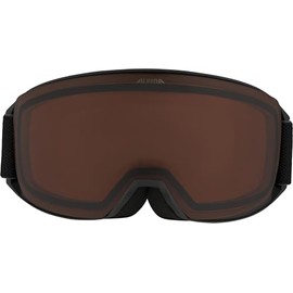 ALPINA NAKISKA Q-LITE Anti-Fog Extremely Robust and Shatterproof OTG Ski Goggles with 100% UV Protection for Adults, Matte Black