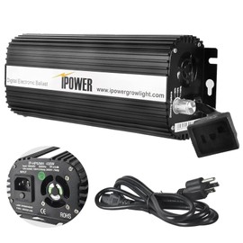 iPower 400W Ballast, Digital Dimmable Electronic Horticulture Ballast for Hydroponic HPS MH Grow Light System, Black