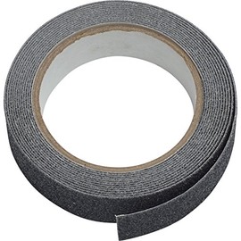 ABUS Anti-Rutsch Klebeband Zoe selbstklebende Streifen für Treppenstufen, Fußböden, Kanten - rutschfest - 4 m lang - 2,4 cm breit - schwarz - 73145