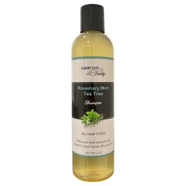 Garden Path Soaps ROSEMARY MINT TEA TREE LIQUID SHAMPOO -  All-Natural Sulfate-Free Hair Care